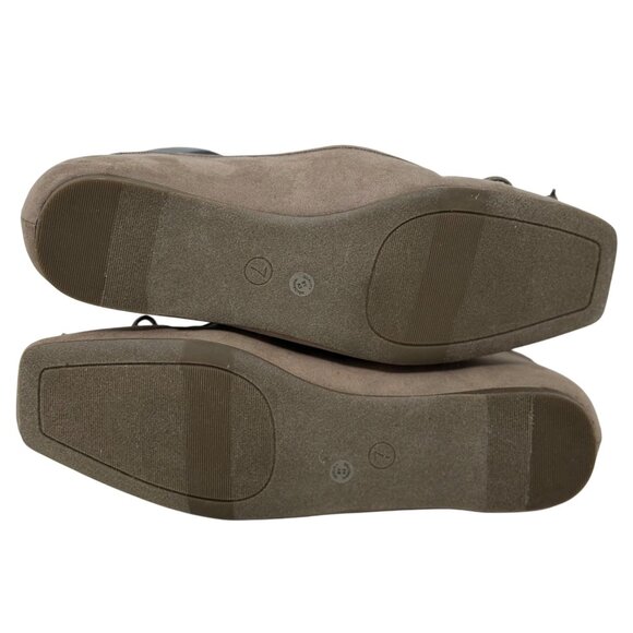 Liz Claiborne Flushing Womens Taupe Memory Foam Ballet Flats Faux Suede Size 7 - Picture 9 of 12